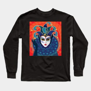 Venetian Mask Design Long Sleeve T-Shirt